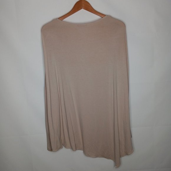 Guido Lombardi Top XXL Drop Sleeve Neutrals Drop Sleeve Relaxed Silk Blend Blous - Picture 5 of 8